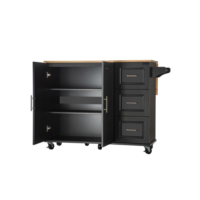 Streamdale Mobile Kitchen Island with Extendable Table image number 7