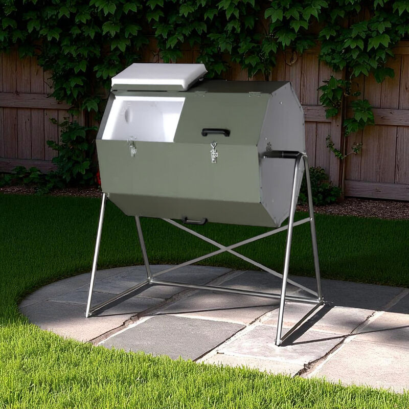 Compact Tumbling Compost Tumbler – Rotating Bin for Backyard Fertilizer Making