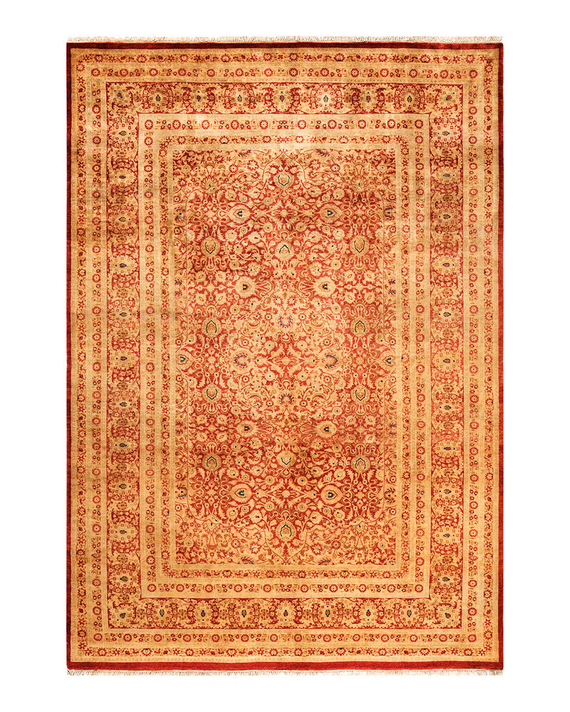 Mogul, One-of-a-Kind Hand-Knotted Area Rug  - Orange, 6' 3" x 9' 0" image number 1