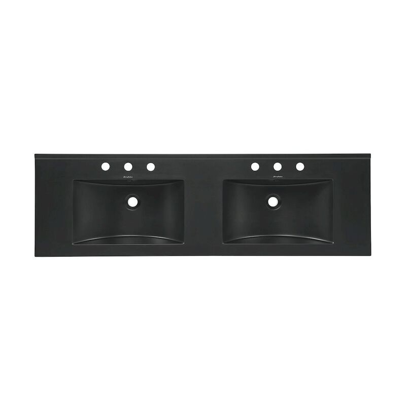 60 inch Vanity Top Bathroom Sink with 3 Holes image number 1
