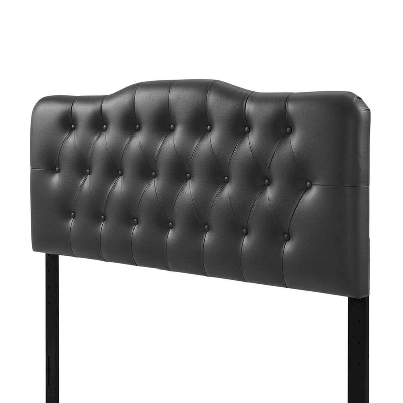 Upholstered Vinyl Queen Headboard with Supportive Padding and Stylish Design image number 0