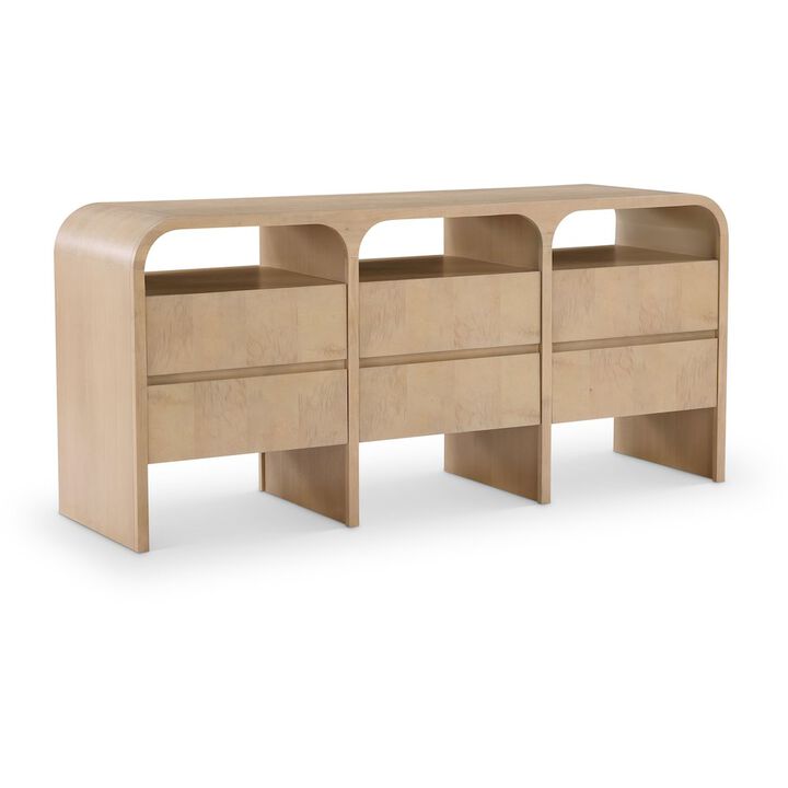 Meridian Furniture Giada Natural Solid Wood And Veneer Dresser