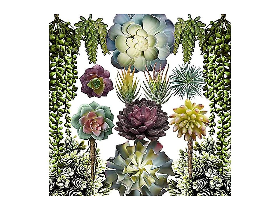 Artificial Succulents 15 Pack Unpotted Succulent Plants Realistic Textured Fake