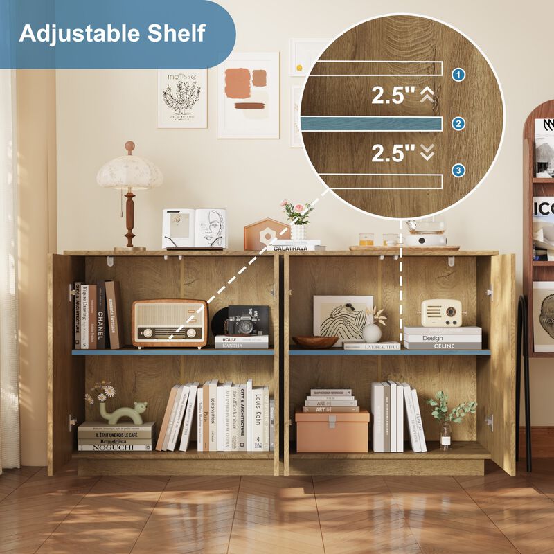 Rozax Wood Sideboard Buffet Cabinet image number 4