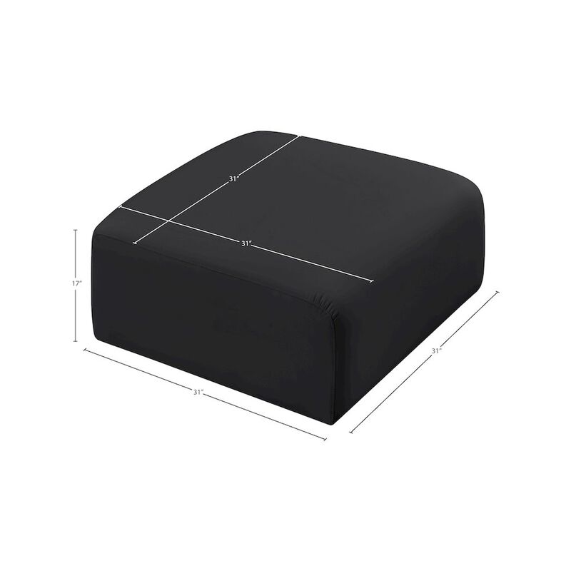 Meridian Furniture Arc Vegan Leather Ottoman