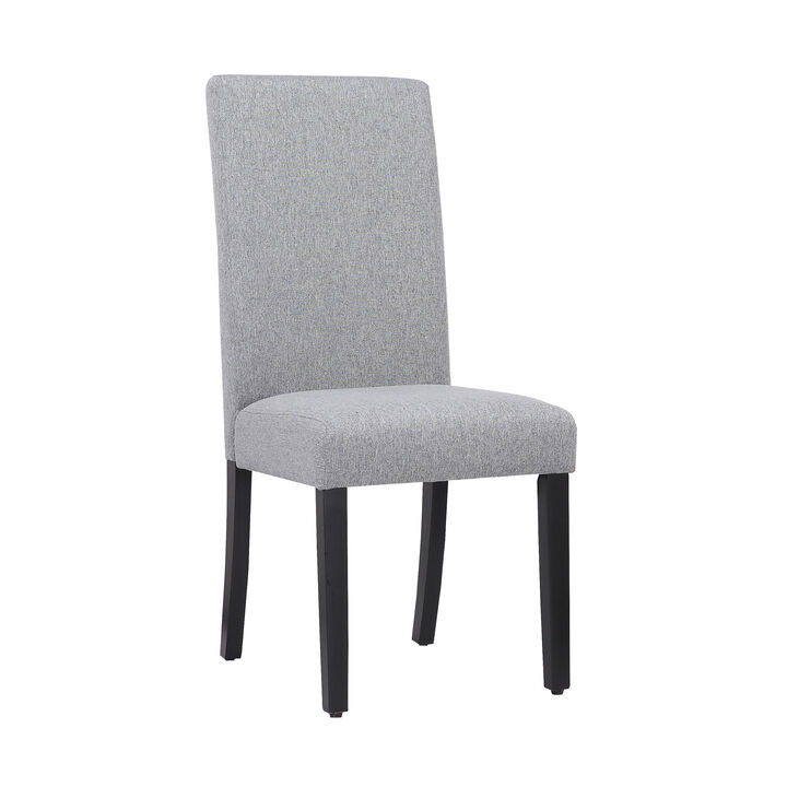 WestinTrends Upholstered Linen Fabric Dining Chair (Set of 2)