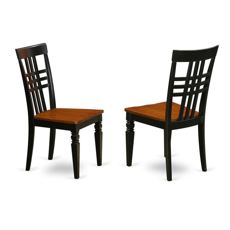 9 Pc Kitchen Table set with a Dining Table and 8 Dining Chairs in Black and Cherry