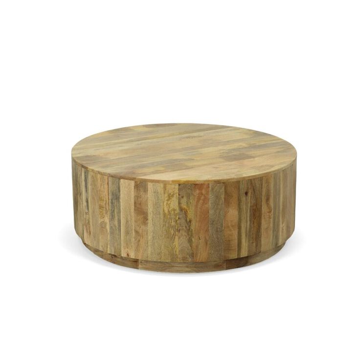 Carolina Living Tamia 42 Round Wooden Coffee Table - Natural