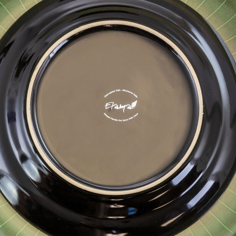 Elama Grand Jade 16 Piece Luxurious Stoneware Dinnerware with Complete Setting for 4, 16pc