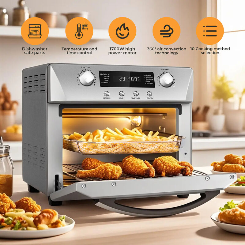 Cusimax Air Fryer Oven Countertop, 10-in-1 Convection Oven, 24QT Combo Countertop Toaster Oven with Rotisserie & Dehydrator, Rich Accessories image number 3