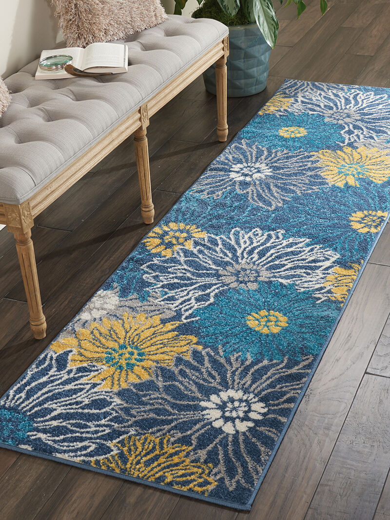 Passion PSN17 Blue 2'2" x 7'6" Rug image number 2