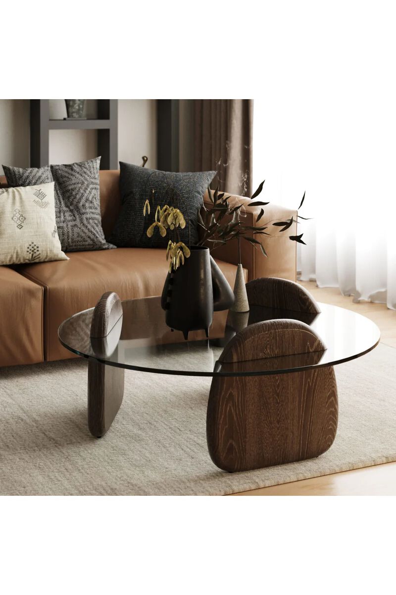 Solid Ash Glass Coffee Table | OROA Modern Buxton image number 5