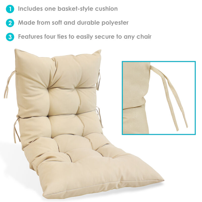 Sunnydaze Basket Chair Replacement Cushion
