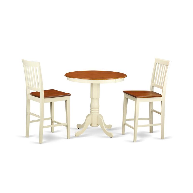 3 Pc counter height Dining set-counter height Table and 2 Kitchen Chairs