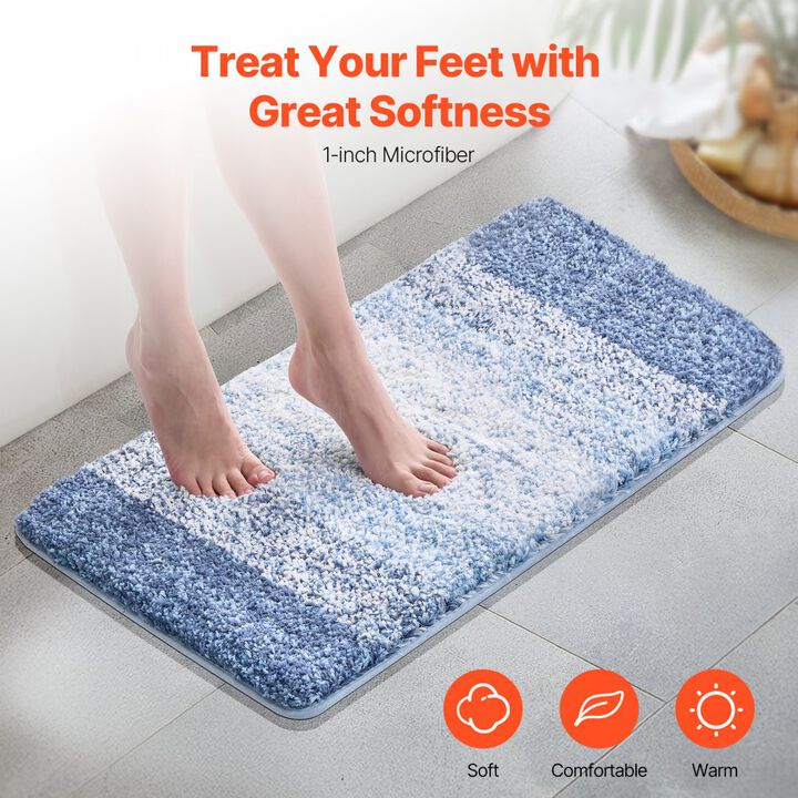 Absorbent Soft Bathroom Rug Bath Mat Machine Washable Quick Dry Non Slip
