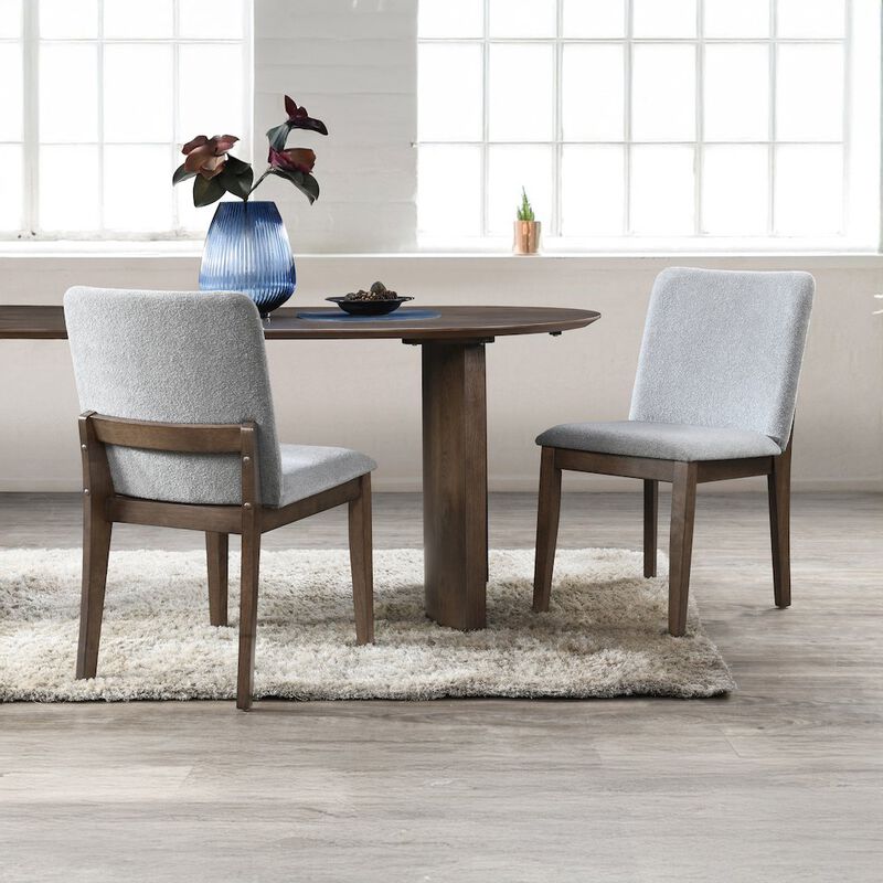 New Classic Furniture Kody Fabric Upholstered Dining Chair in Gray (Set of 2)