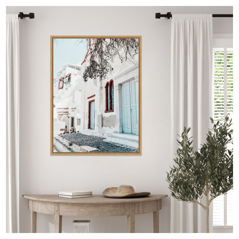 Santorini Charm 3 by Bella Eve Framed Canvas Wall Art image number 1