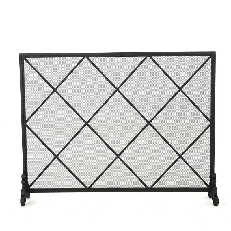 Streamdale Diamond Design Single Panel Fireplace Screen image number 7