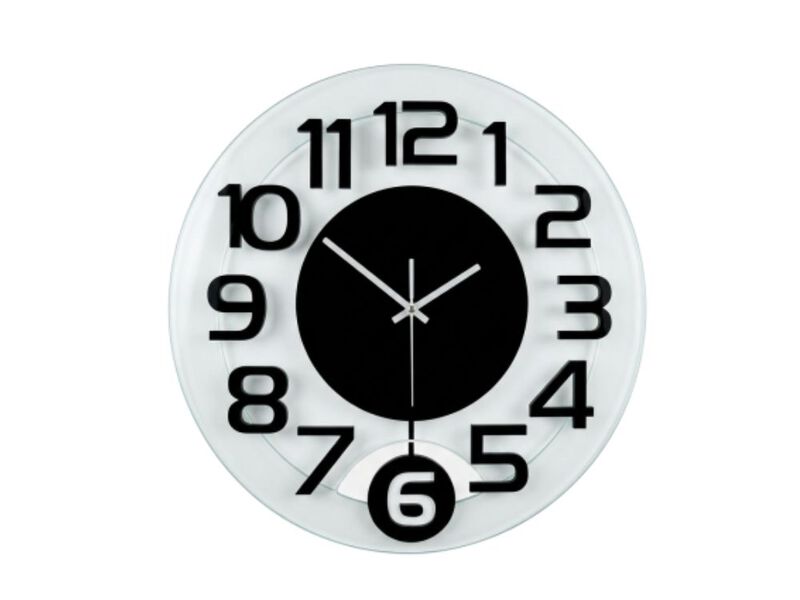 Pendulum Wall Clock Silent Non Ticking Modern Battery Operated Living Room Decor image number 0