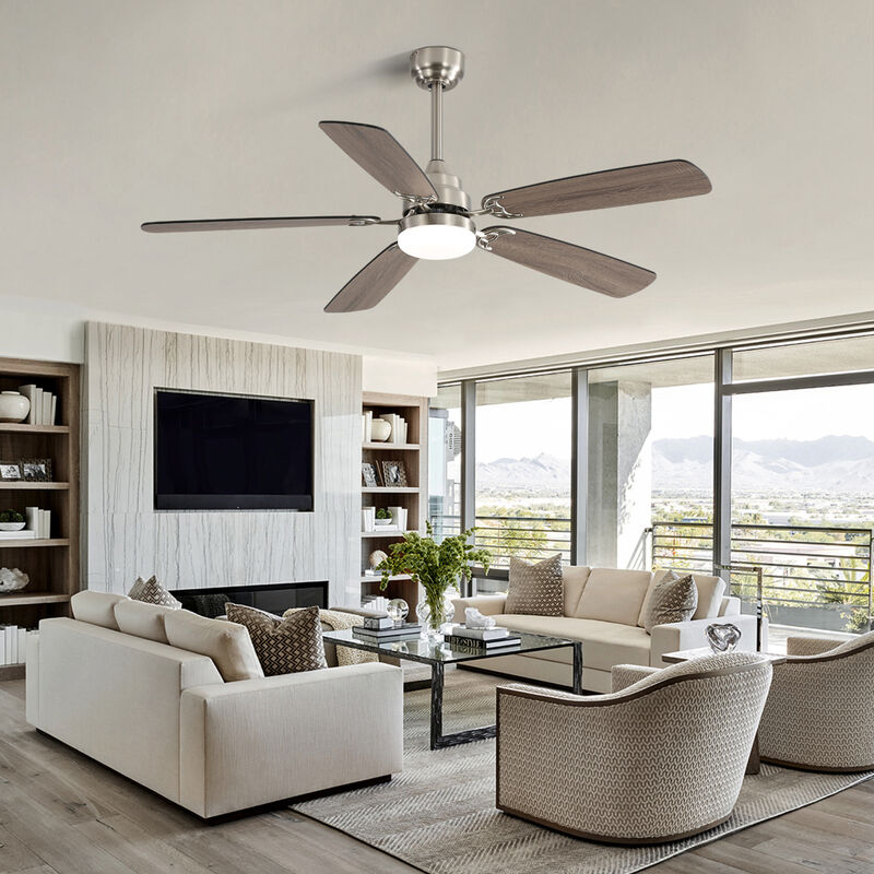 ELEMENT ACE Modern 52 Inch LED Ceiling Fan with Reversible DC Motor, Remote Control, Timer Function, and Adjustable Light image number 4