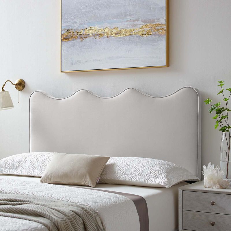 Modway Athena Performance Velvet King/California King Headboard in Light Gray image number 1