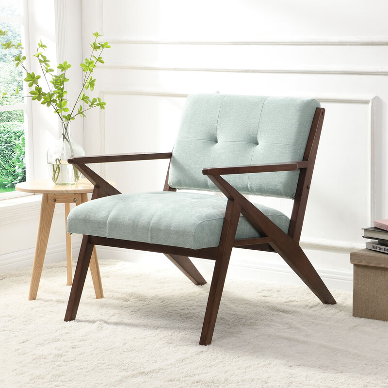 Merax Mid-Century Modern Accent Chair with Plush Cushions