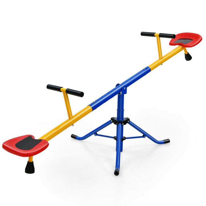 Hivvago 360°Rotation Kids Seesaw Swivel Teeter Totter Playground Equipment
