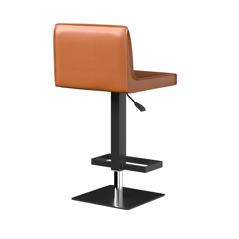 Bar Stool/Black Base, Cognac PU image number 2