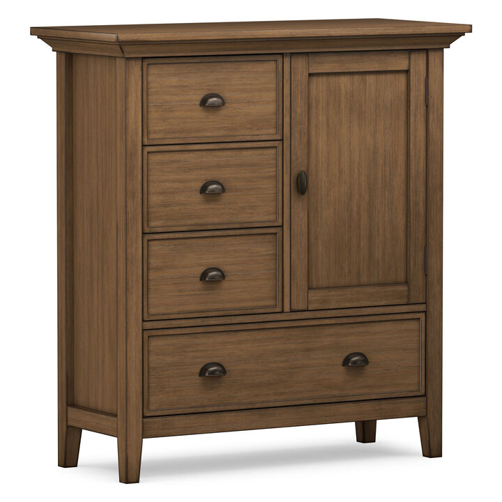 Redmond SOLID WOOD 39 inch Wide Transitional Medium Storage Cabinet in Rustic Natural Aged Brown