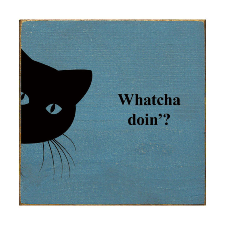 Funny Cat Wooden Sign Cute Cat Wall Decor Gift for Cat Lovers