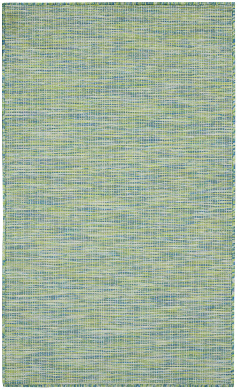 HomeRoots 3' X 5' Blue And Green Indoor Outdoor Area Rug image number 0