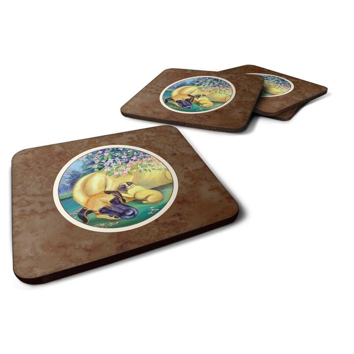 Caroline's Treasures 7234FC Great Dane And Puppy Foam Coasters (Set of 4), 3.5, Multicolor
