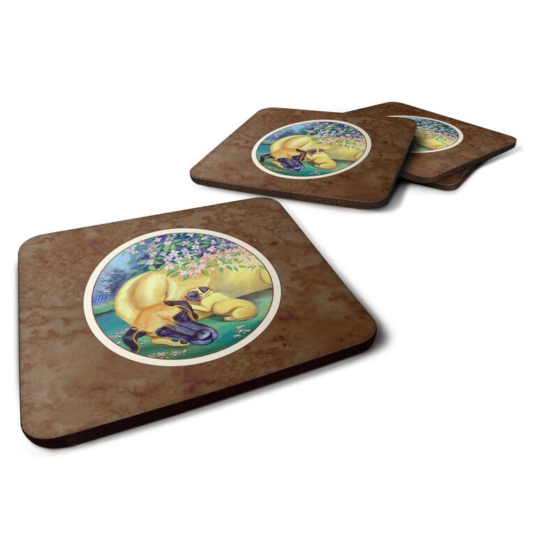 Caroline's Treasures 7234FC Great Dane And Puppy Foam Coasters (Set of 4), 3.5, Multicolor image number 0