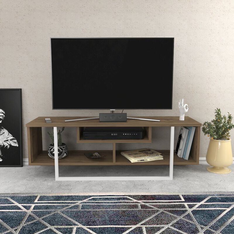 Decorotika Asal 47 Tv  Stand - Walnut White