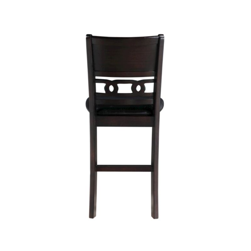 Solid Wood Counter Chairs Set of 2 Ebony Black image number 3