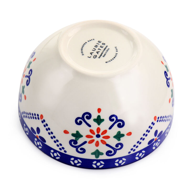 Laurie Gates California Designs Tierra Star 12 Piece Hand Painted Dinnerware Set in Blue