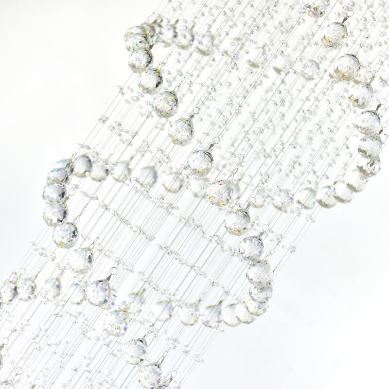 Double Spiral 9 Light Flush Mount With Chrome Finish