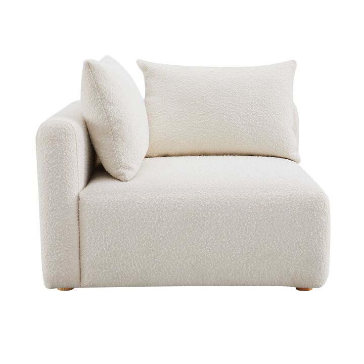 Hangover Cream Linen Modular Corner Chair