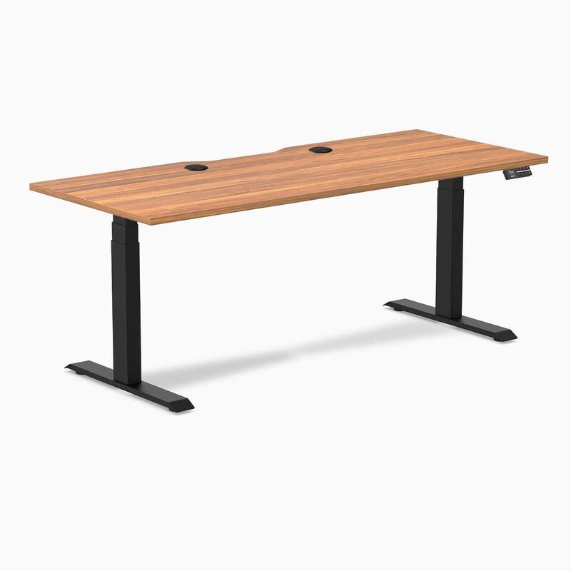 Desky Dual Scalloped Laminate Sit Stand Desk image number 0
