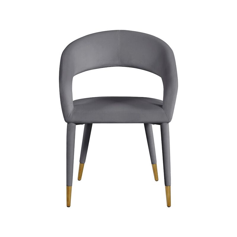 Meridian Furniture Destiny Grey Velvet Dining Chair