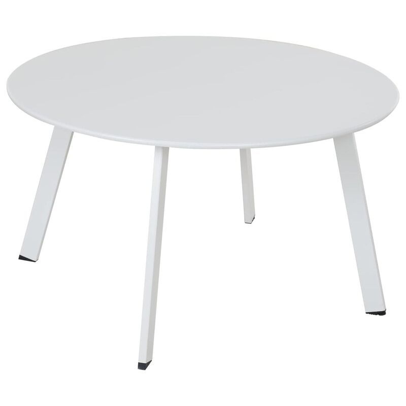 Mondawe Outdoor Side Table,Galvanized Iron Top & Steel Legs,Rust/UV Resistant W/ Non-Scratch Feet