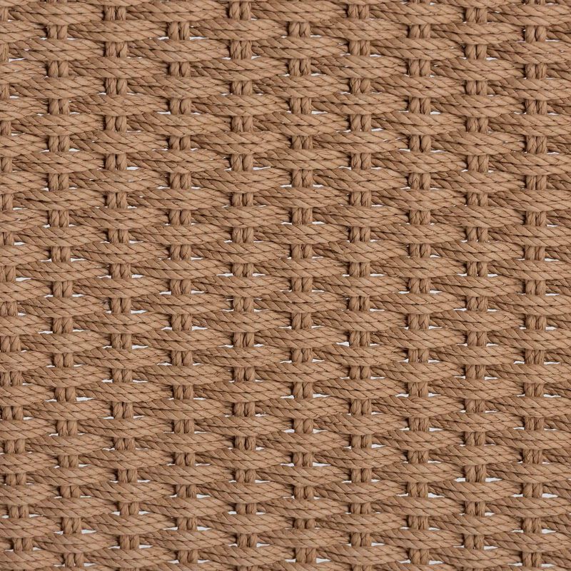 bali & pari Lorena Paper Loom Woven Dining Chair - Mahogany Wood Frame Accent Chair with Curved Back for Kitchen or Dining Room Seating image number 6