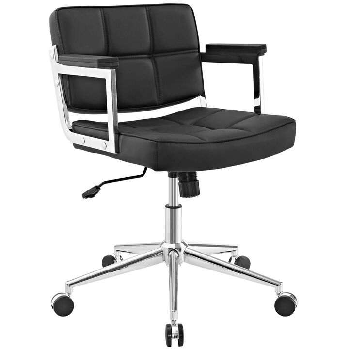 Modway Furniture - Portray Mid Back Upholstered Vinyl Office Chair