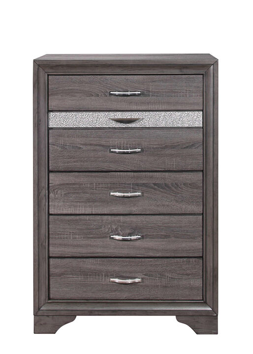 Solid Wood Lingerie Chest with Five Drawers for Organized Storage