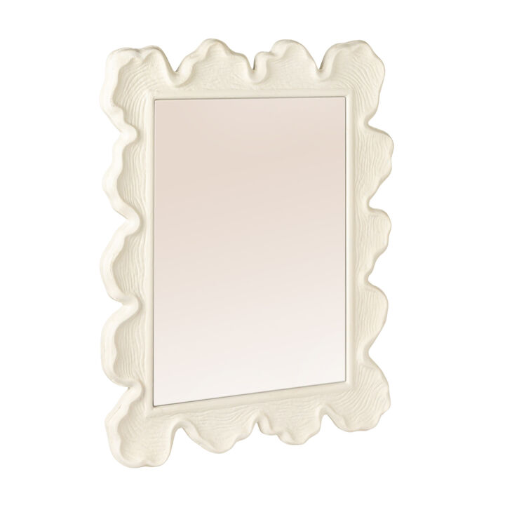 Faux Bois Metal Wall Mirror