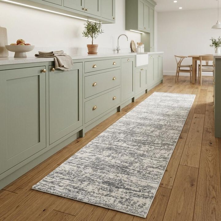 HomeRoots Abstract Strokes Runner Rug