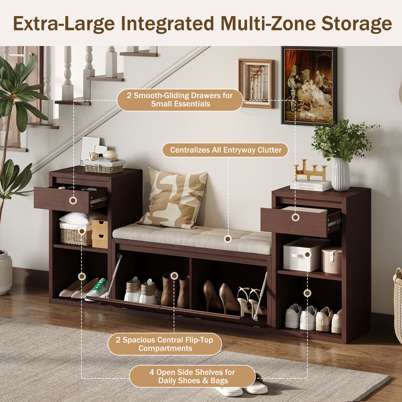 Luszuf Entryway Storage Bench image number 3