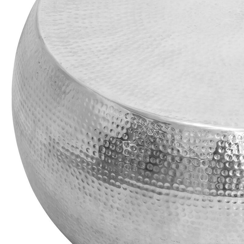Pasargad Home Eclipse Hand-Forged Silver Metal Coffee Table image number 4