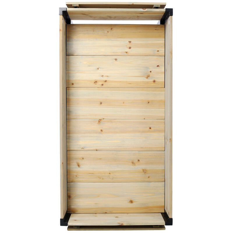 Streamdale Metal Leg Raised Garden Box with Folding Shelf