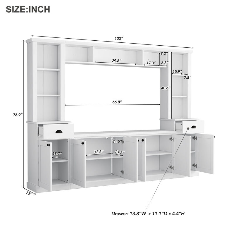 Jitfid  Ample Storage Space TV Stand image number 6